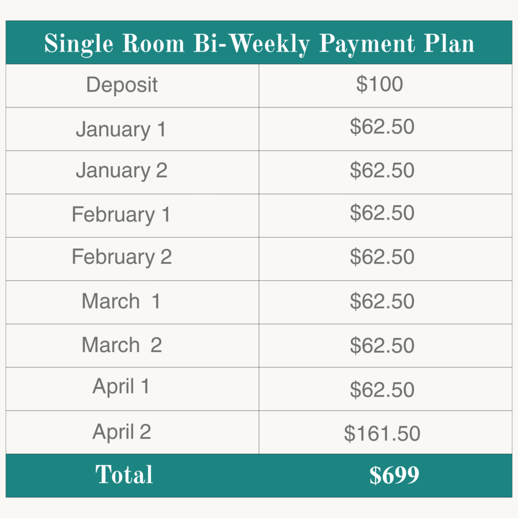 Rest Wellness Reflection Getaway Single Room Bi Weekly Payment Plan 1024x1024